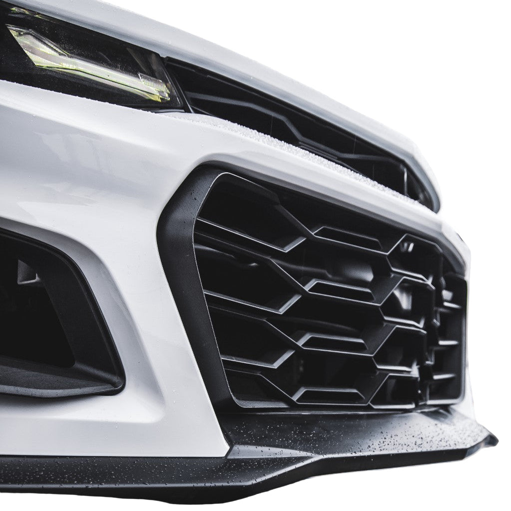 2019-2025 Chevy Camaro ZL1 1LE Track Package Front Bumper Conversion 9pcs Flat BLK Non RS Headlights - Black Ops Auto Works