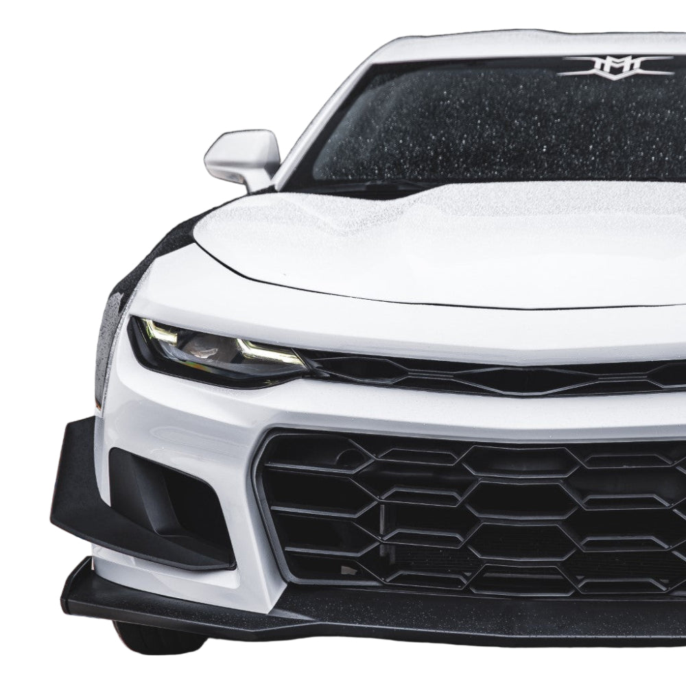 2019-2025 Chevy Camaro ZL1 1LE Track Package Front Bumper Conversion 9pcs Flat BLK Non RS Headlights - Black Ops Auto Works