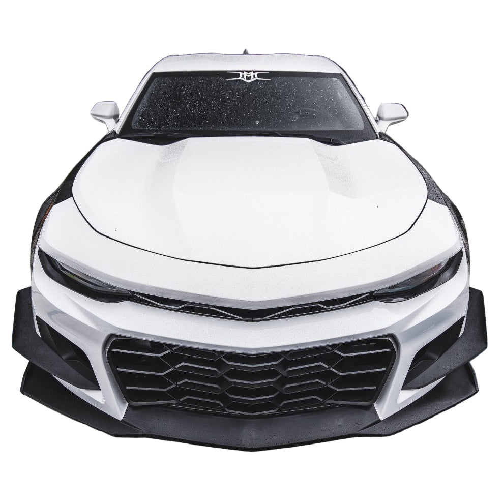 2019-2025 Chevy Camaro ZL1 1LE Track Package Front Bumper Conversion 9pcs Flat BLK Non RS Headlights - Black Ops Auto Works