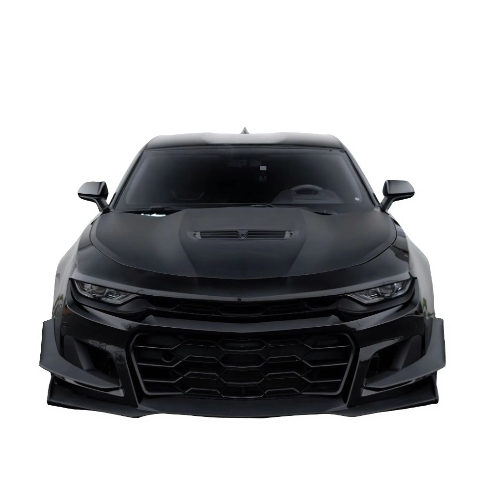 2019-2025 Chevy Camaro ZL1 1LE Track Package Front Bumper Conversion 13pcs Flat BLK w/RS Headlights - Black Ops Auto Works