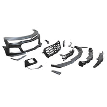 Load image into Gallery viewer, 2019-2025 Chevy Camaro ZL1 1LE Track Package Front Bumper Conversion 13pcs Flat BLK w/RS Headlights - Black Ops Auto Works