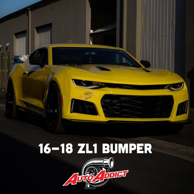 2016-2018 Chevy Camaro ZL1 Front Bumper Conversion 7pcs Flat BLK - Black Ops Auto Works