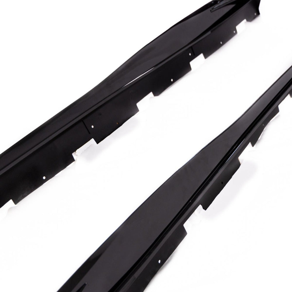 2010-2015 Chevy Camaro Evo Style Gloss Black Side Skirt Rockers - Black Ops Auto Works