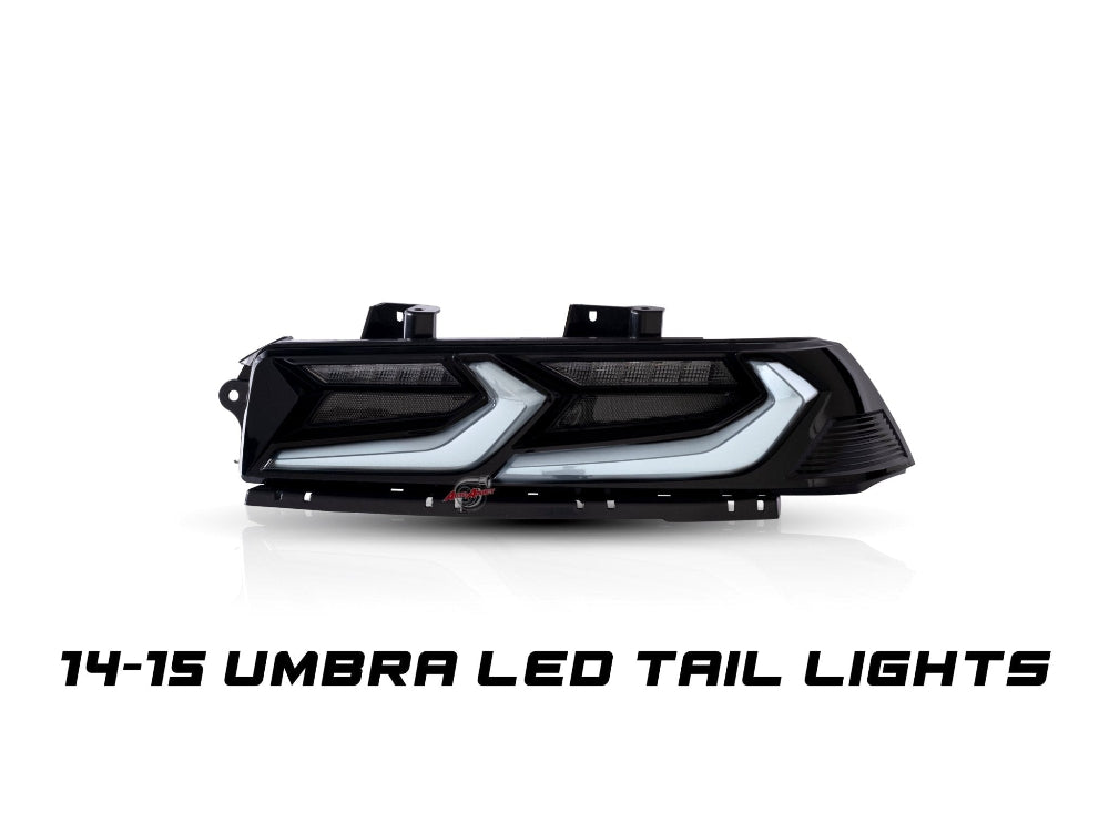 2014-2015 Chevy Camaro Umbra LED Taillights Gloss BLK/ Smoke Lens - Black Ops Auto Works