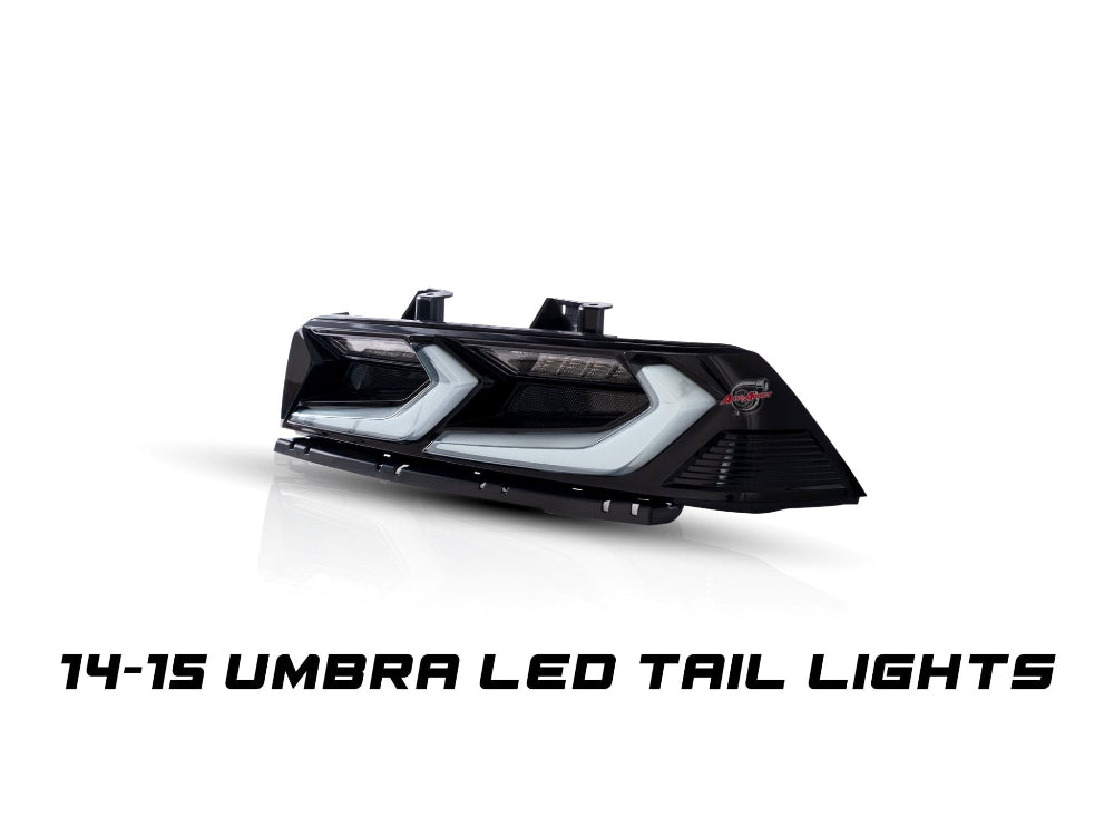 2014-2015 Chevy Camaro Umbra LED Taillights Gloss BLK/ Smoke Lens - Black Ops Auto Works