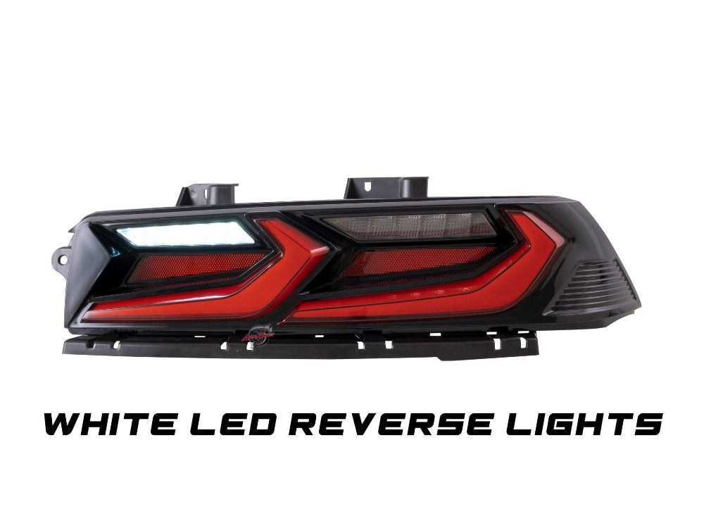 2014-2015 Chevy Camaro Velox LED Taillights Gloss BLK/ Red Lens - Black Ops Auto Works