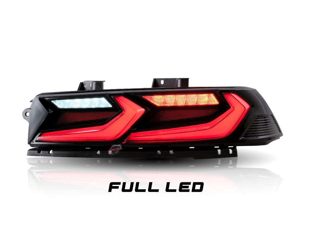 2014-2015 Chevy Camaro Velox LED Taillights Gloss BLK/ Red Lens - Black Ops Auto Works