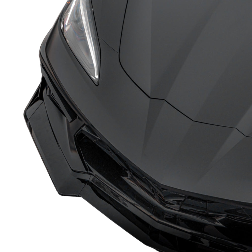 2020-2025 Corvette C8 Stingray Evo Style Front Lip Gloss Black-Lips & Splitters-Auto Addict