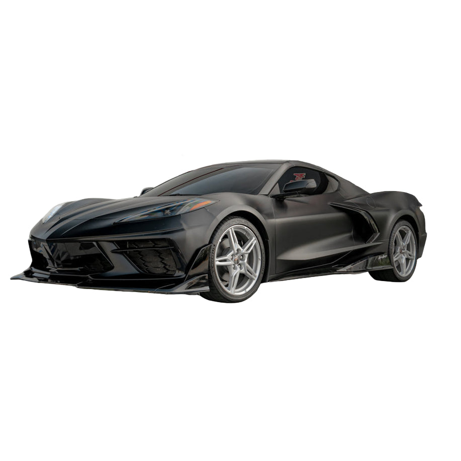 2020-2024 Corvette C8 Stingray Evo Style Side Skirts Gloss Black Pair-Side Skirts-Auto Addict