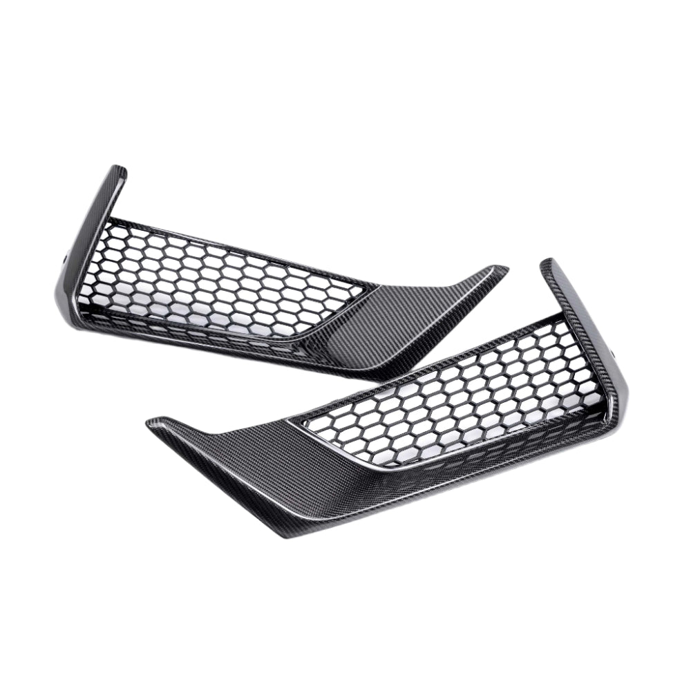 Anderson Composites 2024 Ford Mustang Dark Horse Carbon Fiber Front Bumper Inserts-Carbon