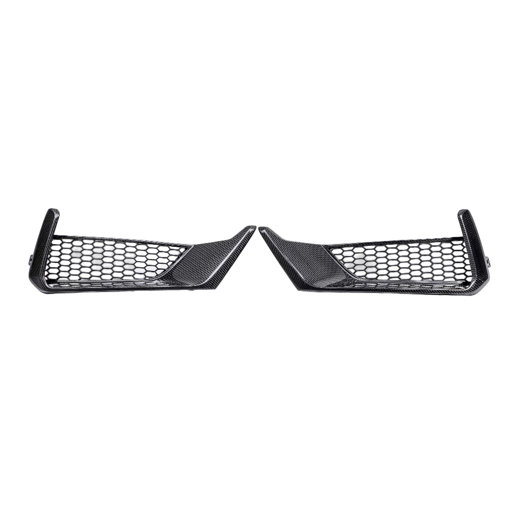 Anderson Composites 2024 Ford Mustang Dark Horse Carbon Fiber Front Bumper Inserts-Carbon