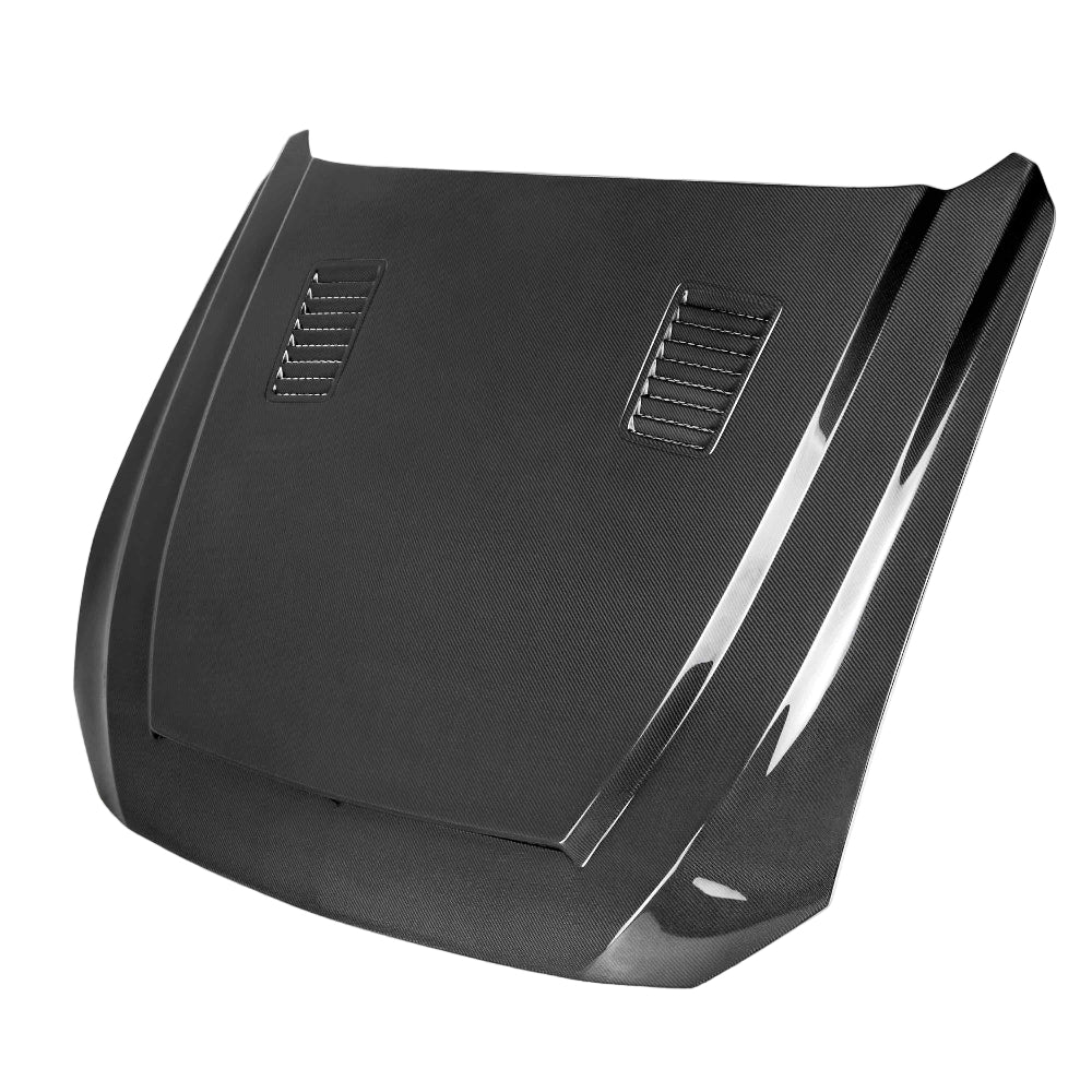 ANDAC-HD18FDMU-SN-DS-Anderson Composites 2018-2023 Ford Mustang Super Snake Double Sided Carbon Fiber Hood
