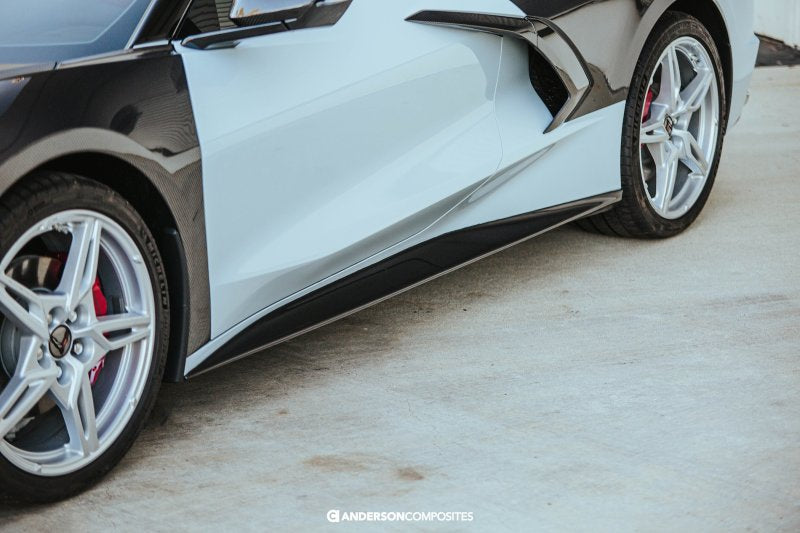 ANDAC-SS20CHC8-MB-Anderson Composites 20-21 Chevrolet Corvette C8 Stingray Type-MB Carbon Fiber Side Skirts