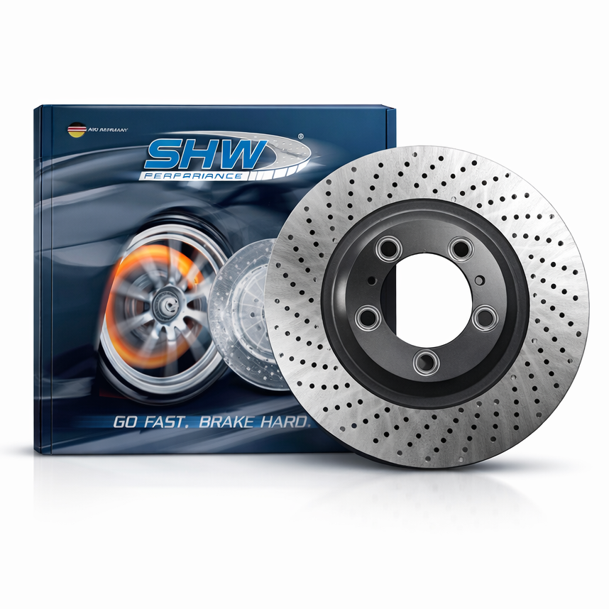 SHW 20-25 Audi SQ7/SQ8 Hybrid Front Right Smooth Lightweight Brake Rotor (4M0615302K)