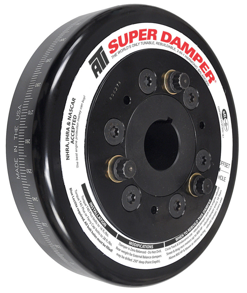 ATI Super Damper Harmonic Balancer for Chevy SB, 90° V6, and Pontiac 4-Cylinder Engines