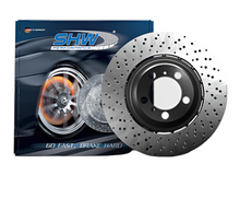 Load image into Gallery viewer, SHW Performance Front Left Drilled Lightweight Brake Rotor for 2021 BMW M3 