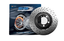 Load image into Gallery viewer, SHW 2021 BMW M3 / 21-22 BMW M4 (Base/Competition) Right Front Drilled LW Brake Rotor (34108093710)