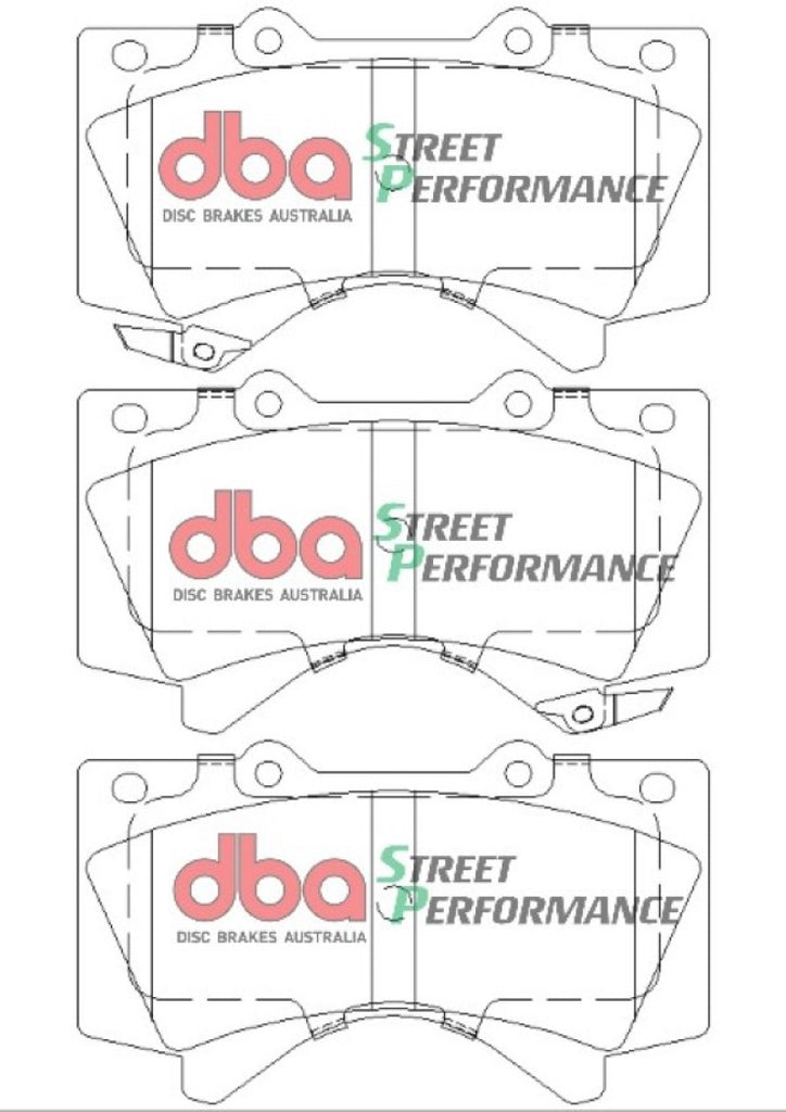 DBA Street Performance Front Brake Pads for 2007-2018 Toyota Tundra & 2008-2022 Toyota Sequoia - out of package