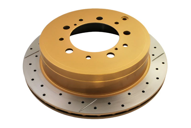 DBA 07+ Toyota Landcruiser 200 Series Rear Cross Drilled & Slotted Street Series Rotor - Primary