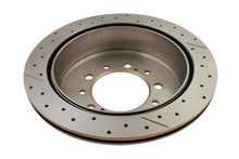 Load image into Gallery viewer, DBA 07+ Toyota Landcruiser 200 Series Rear Cross Drilled &amp; Slotted Street Series Rotor - Close Up