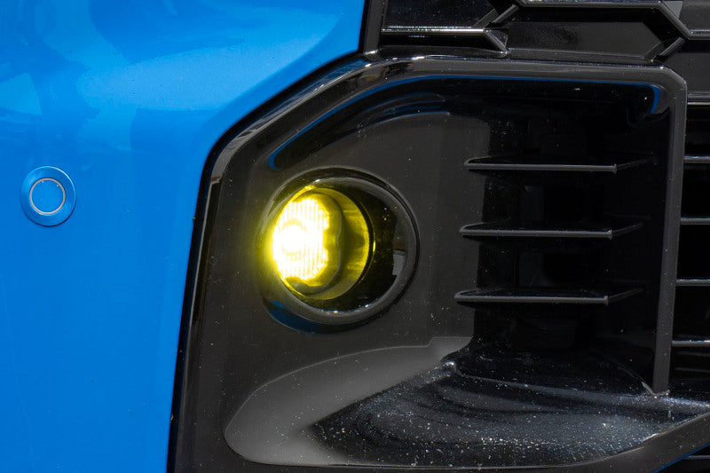 Installed Diode Dynamics SSC1 yellow LED fog lights on 2023 Toyota GR Corolla front bumper