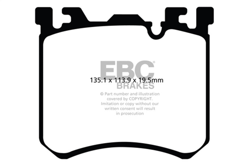 EBC 10+ BMW X5M 4.4 Twin Turbo Yellowstuff Front Brake Pads - Primary