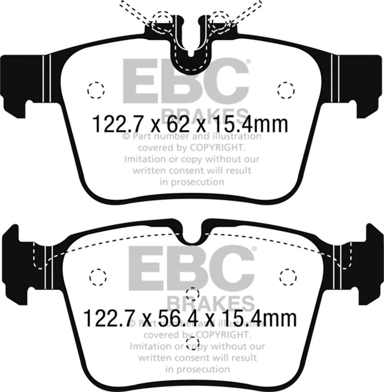 EBC Yellowstuff Rear Brake Pads for Mercedes-Benz C300 (W205) 2.0 Turbo 4-Matic - Primary