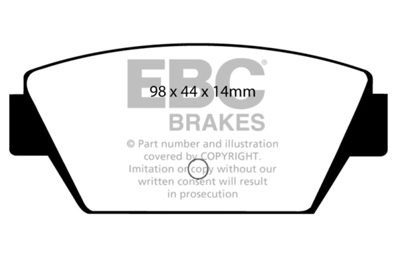 EBC Yellowstuff DP4576R Brake Pads for 1993-1994 Eagle Talon 1.8