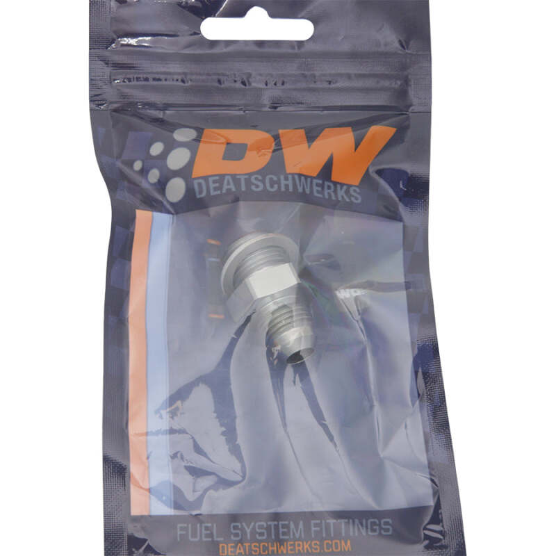 DeatschWerks logo branding image for titanium fuel fittings and adapters.