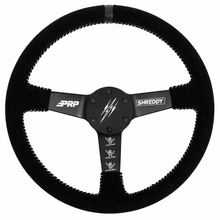 Load image into Gallery viewer, PRP Comp-R Leather Steering Wheel - Black for Polaris RZR Can-Am Maverick UTVs