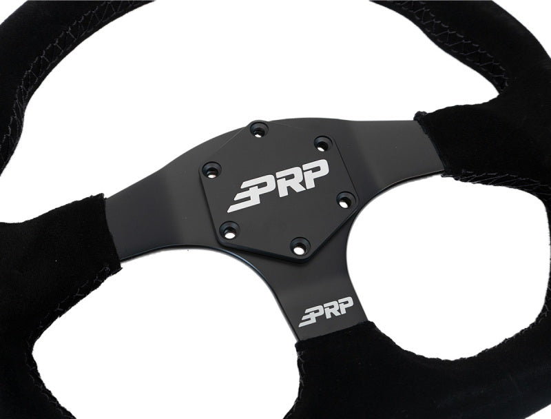 PRP Comp-R Suede Steering Wheel Black - Close Up