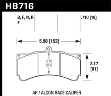 Load image into Gallery viewer, Hawk HPS Brake Pads KHB716F.710 for AP Racing &amp; Alcon Calipers