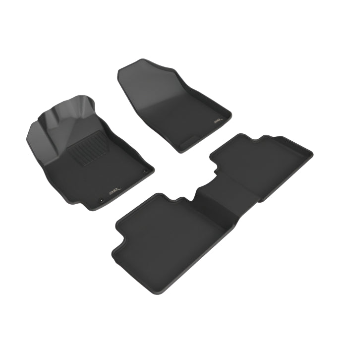 3D MAXpider Custom Fit Kagu Floor Mat (Black) Hyundai Elantra 2021-2024 -Full Set