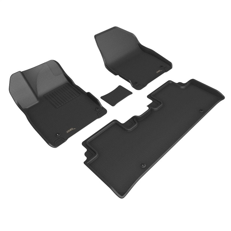 3D MAXpider 2022 Kia EV6 Kagu 1st & 2nd Row Floormat - Black - Black Ops Auto Works