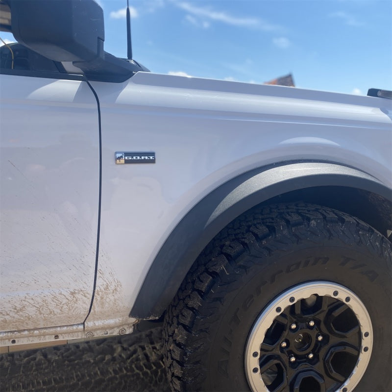 Black on chrome G.O.A.T. badge ford Racing