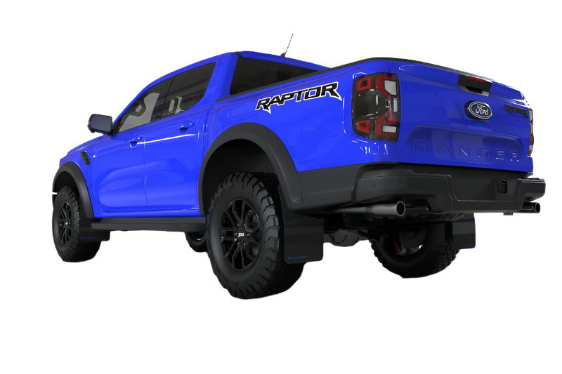 2023-2025 Ford Ranger Raptor Black UR Mud Flap Blue Logo