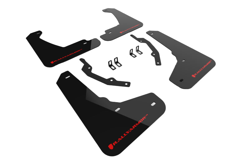2024-2025 Honda Prologue Mud Flaps Rally Armor Black Red Logo - Primary