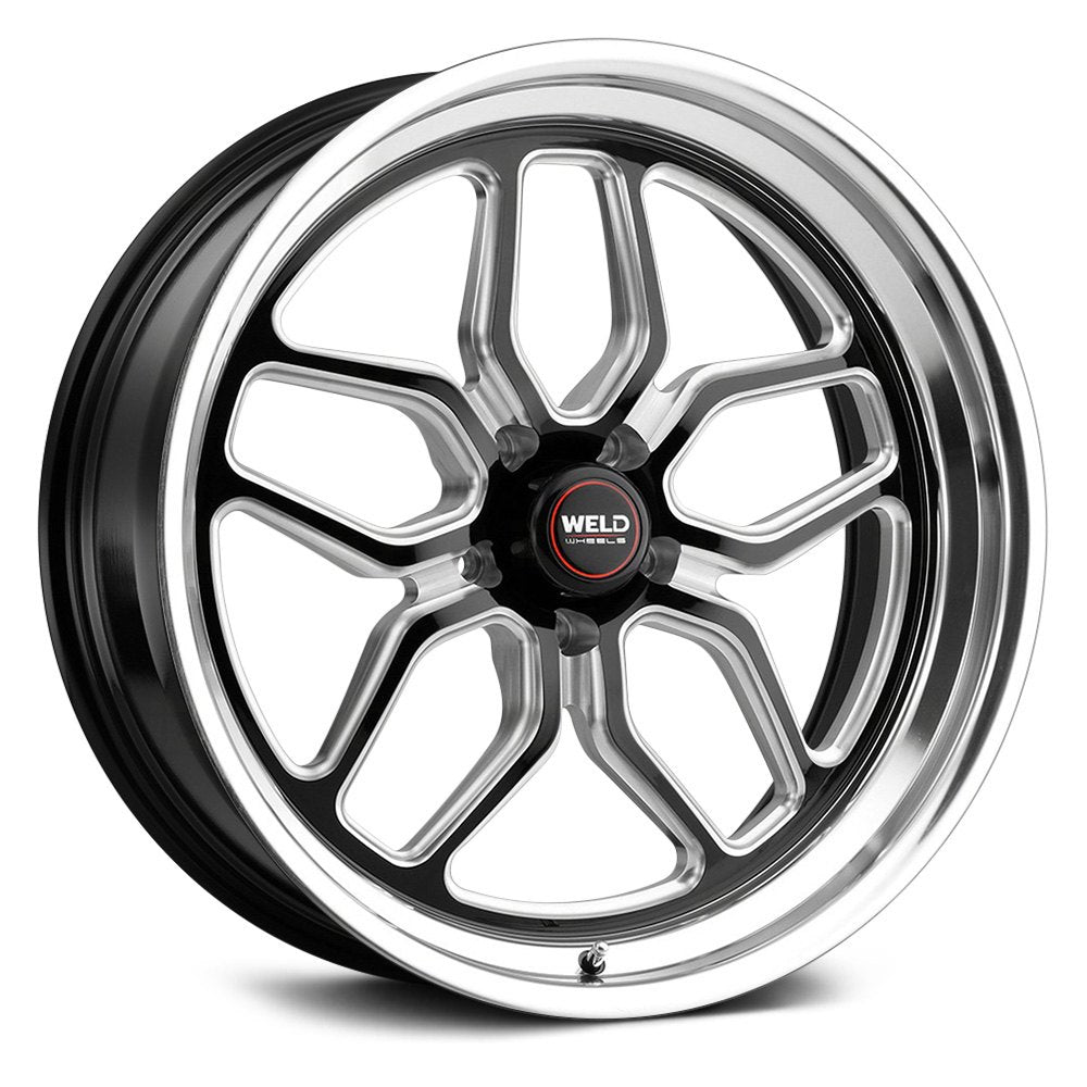 Weld Laguna Drag S152 17x10 / +49 / 5x114.3 / 78.1 CB - Gloss Black W/ Milled Spoke for 1992-2000 Honda Civic 1994-2001 Acura Integra