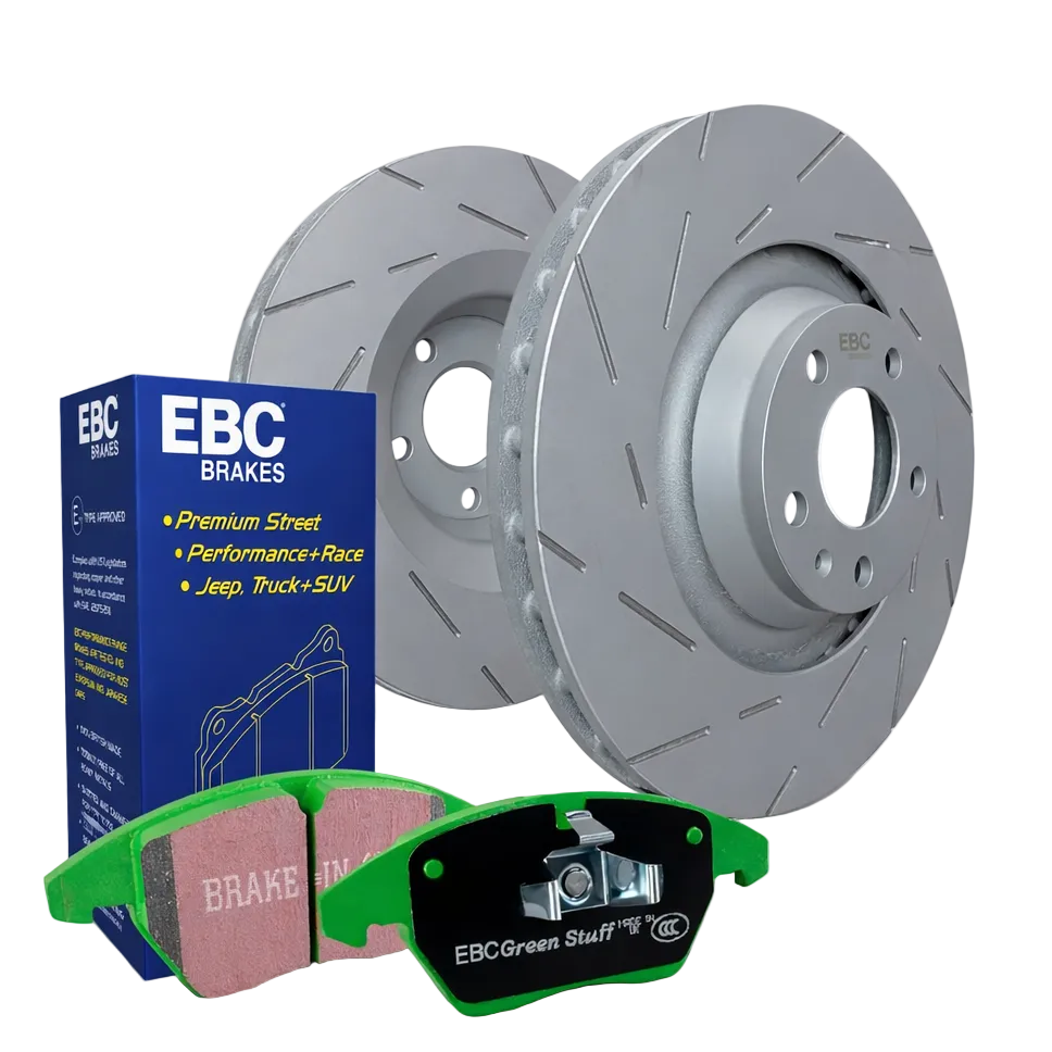 EBC S2 USR Slotted Rotors & Greenstuff Pads Front Brake Kit 19+ Ram 2500/3500