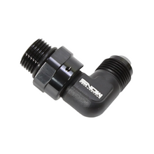Load image into Gallery viewer, Snow Performance SNF-60889 -8 ORB to -8AN 90° Swivel Fitting Black