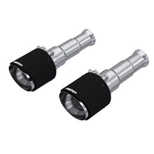 Load image into Gallery viewer, MBRP 19-24 Ram 1500 Classic 5.7L Hemi 5in OD Dual Wall Angle Cut T304 Carbon Fib Exhaust Tips - Pair