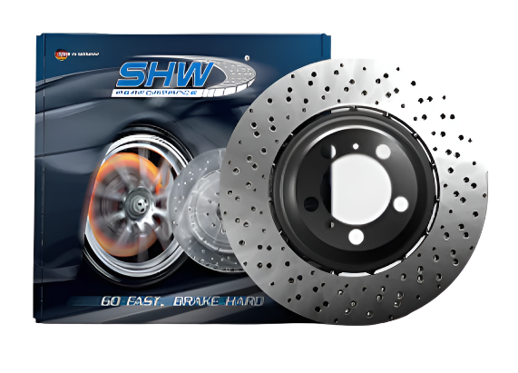 SHW TRX42212 Rear Dimpled Brake Rotor for 2008-2014 CL63 AMG