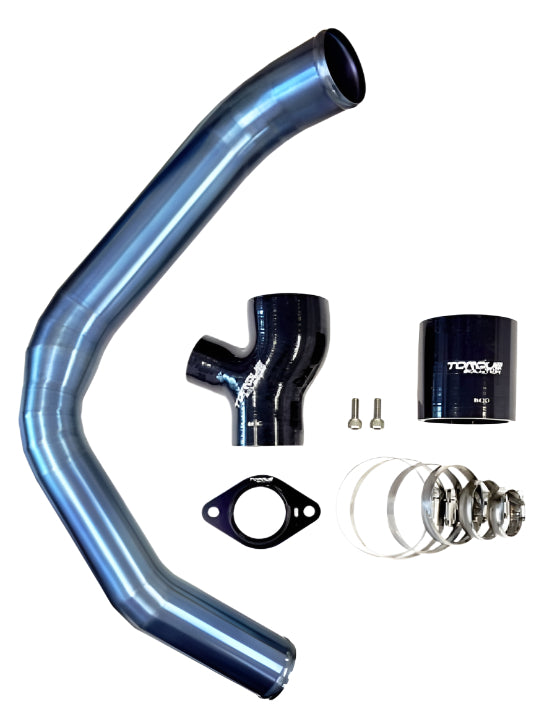  Torque Solution 12-21 Subaru WRX Top Mount Charge Pipe - Titanium Burnt Blue.

