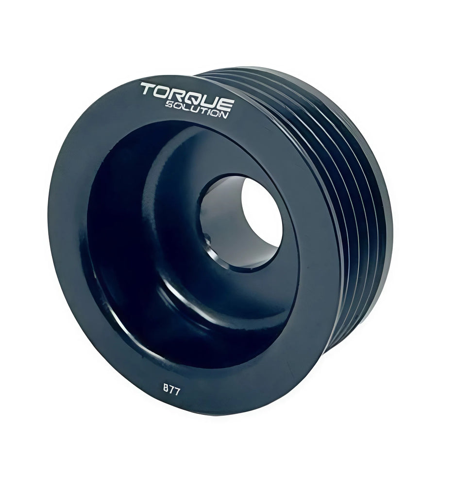 Torque Solution Lightweight Alternator Pulley (Black): Subaru EJ WRX 02-05 / STI 04-06
