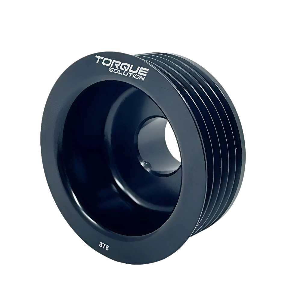 Torque Solution Lightweight Alternator Pulley (Black) - SKU: TS-SU-878 for Subaru EJ WRX 06-14 & STI 07-21