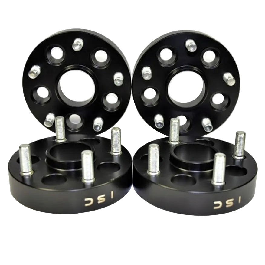 ISC Suspension 5x100 to 5x114 25mm Wheel Adapters Black - Set of 4