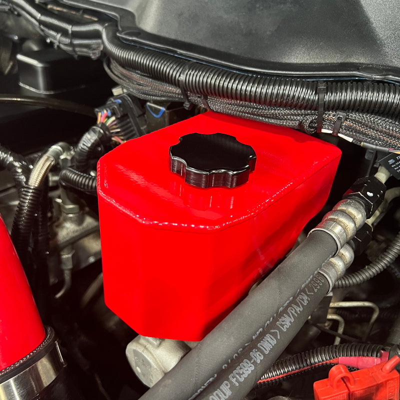 Wehrli Cummins Brake Reservoir Cover Bengal Red 06-25 Ram 2500/3500