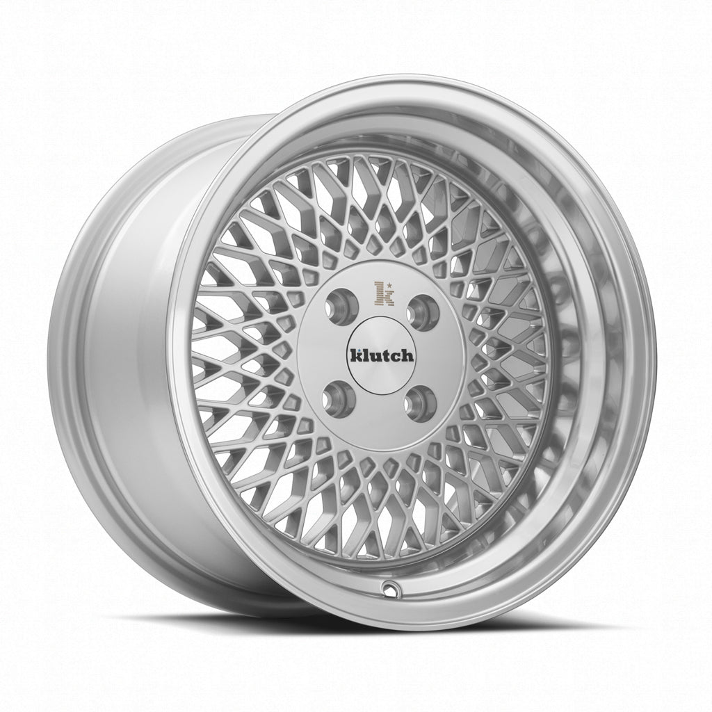 Klutch Wheels Klutch SL1 16x8 15 4x100mm 73.1mm Silver Machined Face