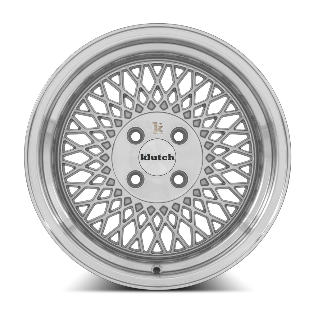 Klutch Wheels Klutch SL1 16x8 15 4x100mm 73.1mm Silver Machined Face