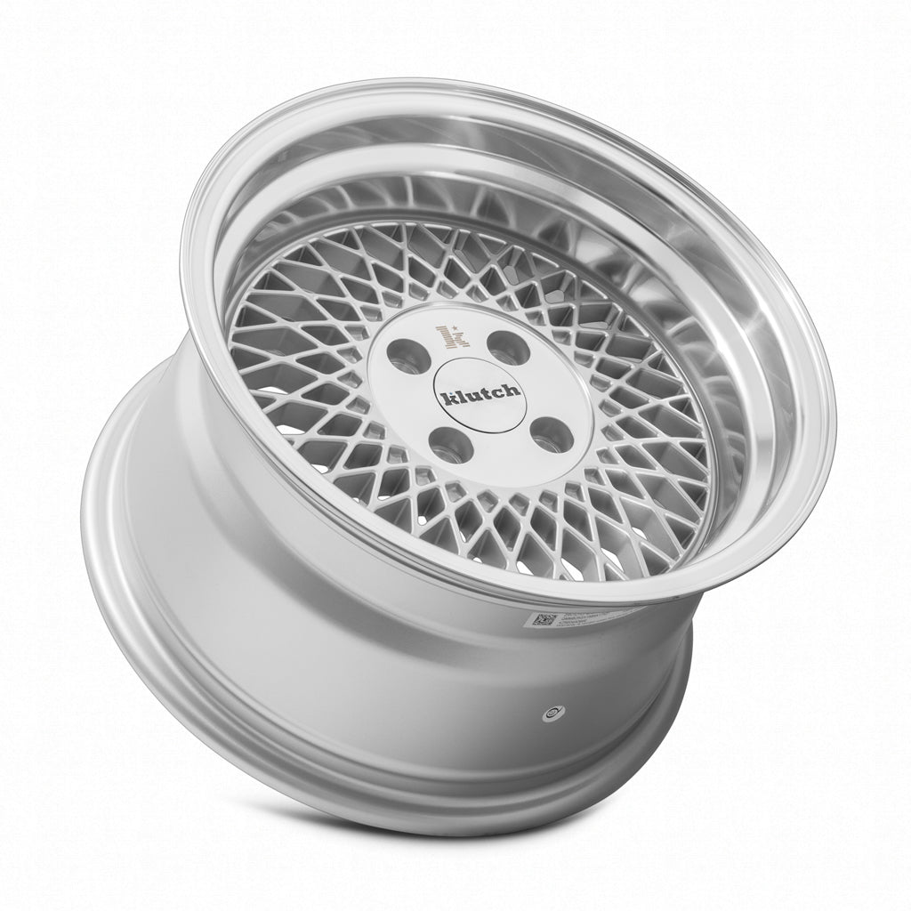 Klutch Wheels Klutch SL1 15x8.5 17 4x100mm 73.1mm Silver Machined Face